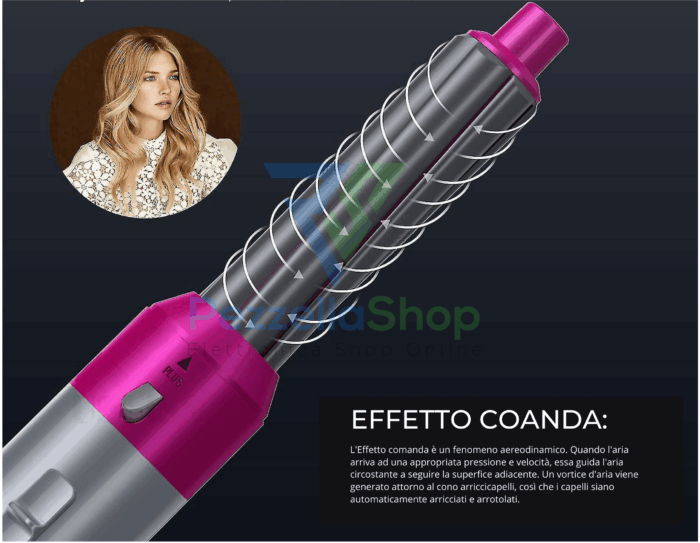 Spazzola Phon 5 in 1 Hair Styler Capelli mossi, lisci ricci