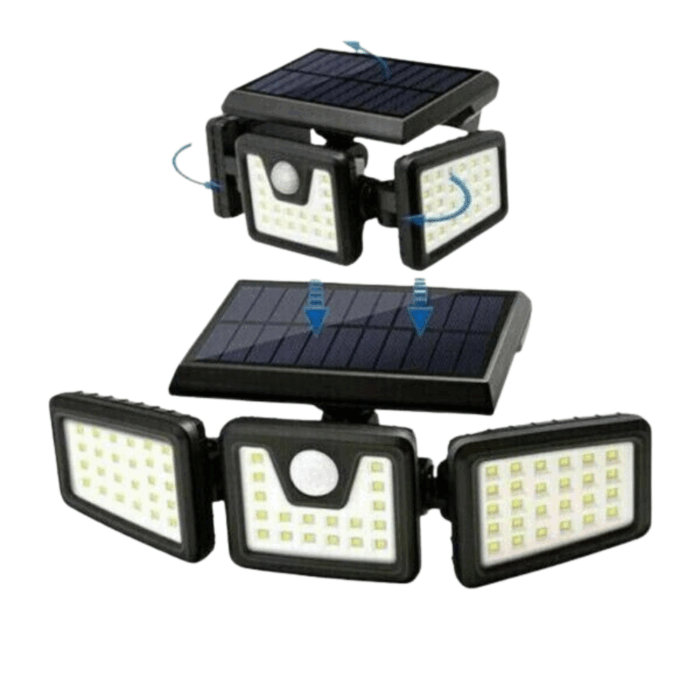 Faretto Led 30W Con Pannello Solare Crepuscolare