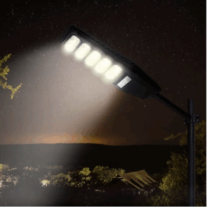 Lampione Led 300W Con Pannello Solare Crepuscolare IP66