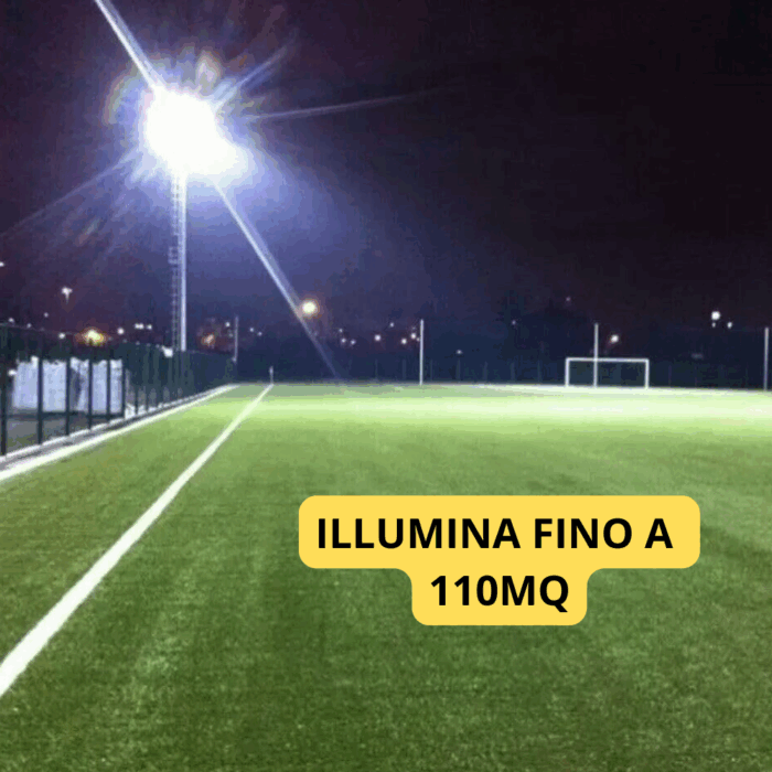 Faro LED 2000W con Doppio Pannello Solare | IP67 Crepuscolare, Alta Efficienza