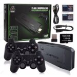 Retro console HDMI con 10.000 giochi, 2 controller wireless 2.4G, supporto multigiocatore e sistema Linux Retroarchiopen. Plug & Play!