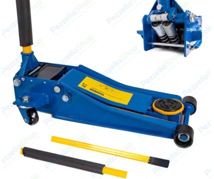 Sollevatore Crick Auto 4T Idraulico – Carrello Professionale con Ruote Bidirezionali e Cuscinetti