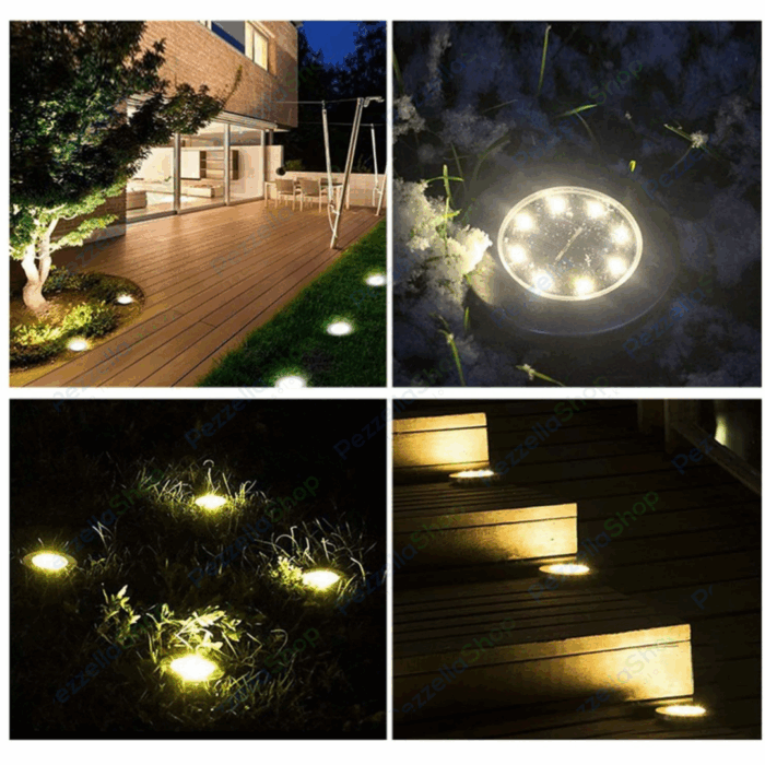 kit 4 Fari Segnapassi Solari Da Giardino Calpestabili