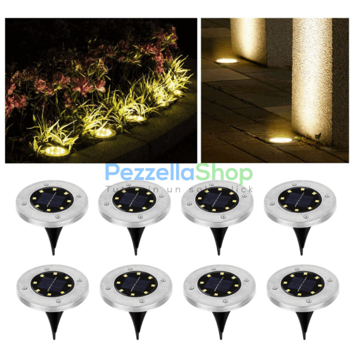 kit 4 Fari Segnapassi Solari Da Giardino Calpestabili