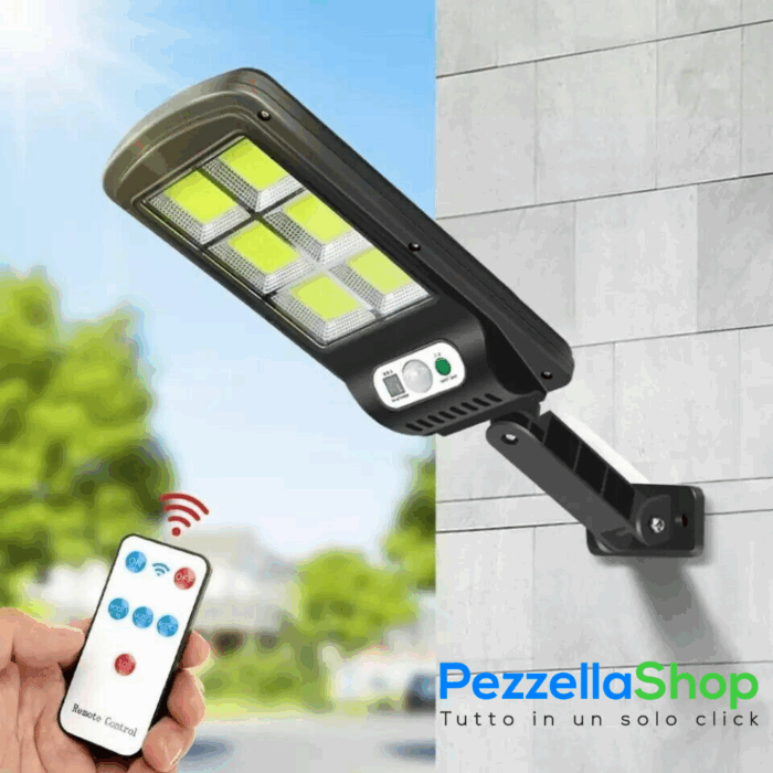 Kit 4 Lampioni Faretti Con Pannello Solare Led Sensore Di Movimento Crepuscolare Esterno