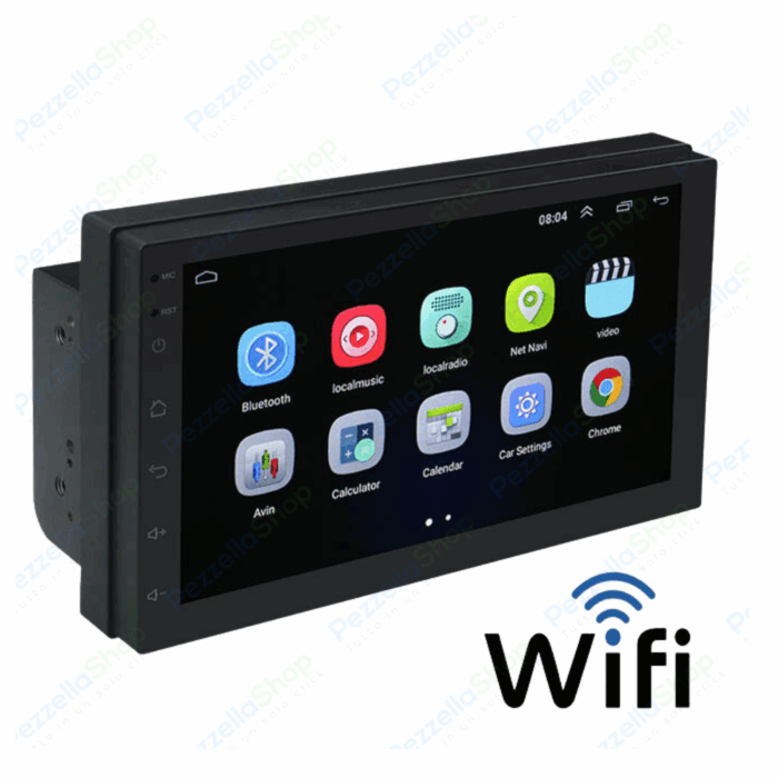 Autoradio 2 Din 7 Pollici Android Auto Mirror Link Android 10 TouchScreen Schermo GPS WiFi Bluetooth Radio FM RDS, Telecamera Posteriore