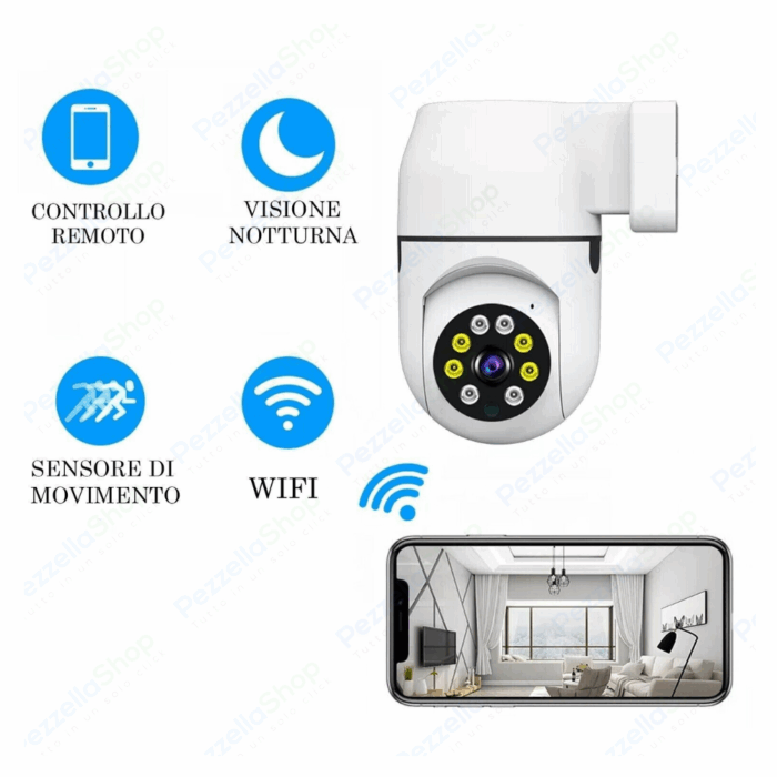 Telecamera Wi-Fi Smart HD 1080P Spina 360°