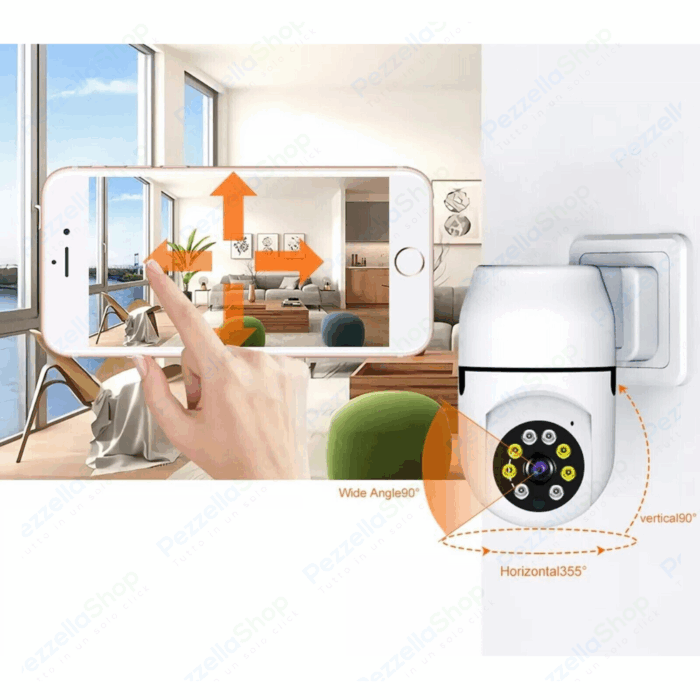 Telecamera Wi-Fi Smart HD 1080P Spina 360°