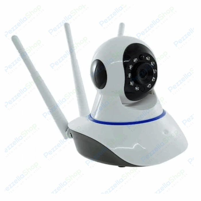 Telecamera Wireless WiFi HD 1080p 3 Antenne IP Camera Videosorveglianza Altoparlante
