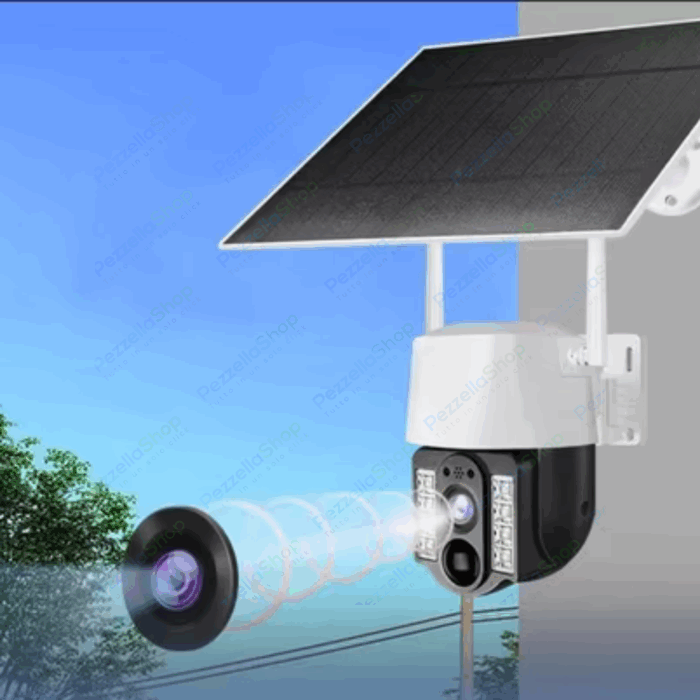 Telecamera Solare PTZ 4G | 360° Infrarossi, Ricarica Solare, Controllo da Remoto