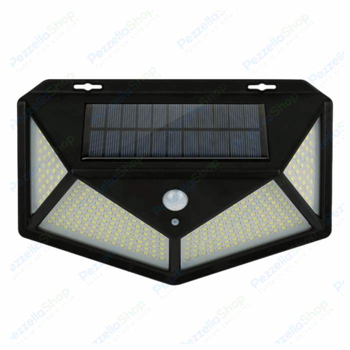 4 pz Lampade Solari 300 Led Con Sensore Movimento Illumina 270°
