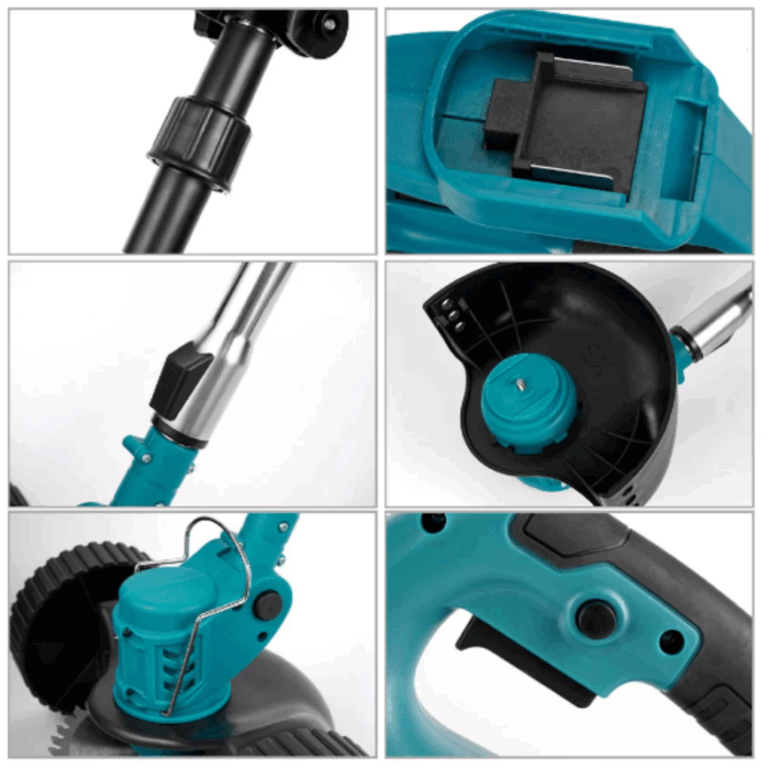 Decespugliatore Elettrico a Doppia Batteria 68V | Tagliabordi e Tagliasiepi con Accessori