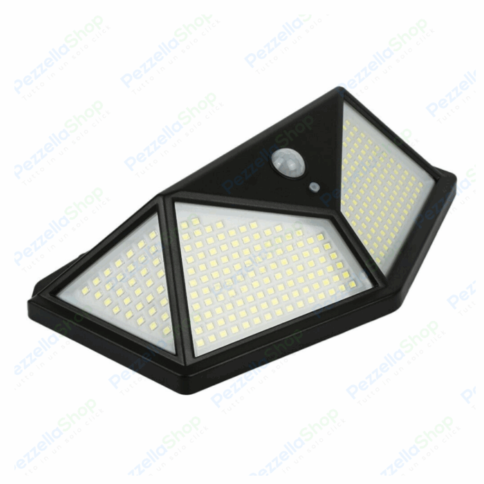 4 pz Lampade Solari 300 Led Con Sensore Movimento Illumina 270°