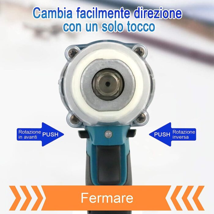 Avvitatore ad Impulsi a Batteria 68V - Svitatore Avvitatore Bulloni Auto Camper Moto 5AH