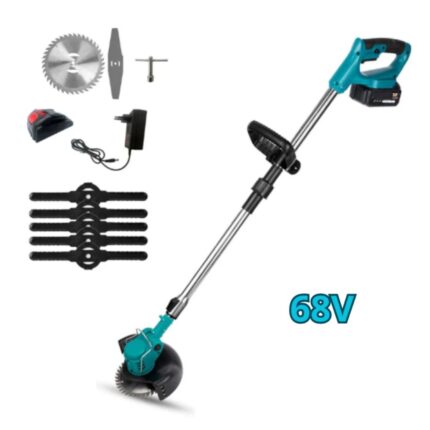 Decespugliatore Elettrico a Doppia Batteria 68V | Tagliabordi e Tagliasiepi con Accessori