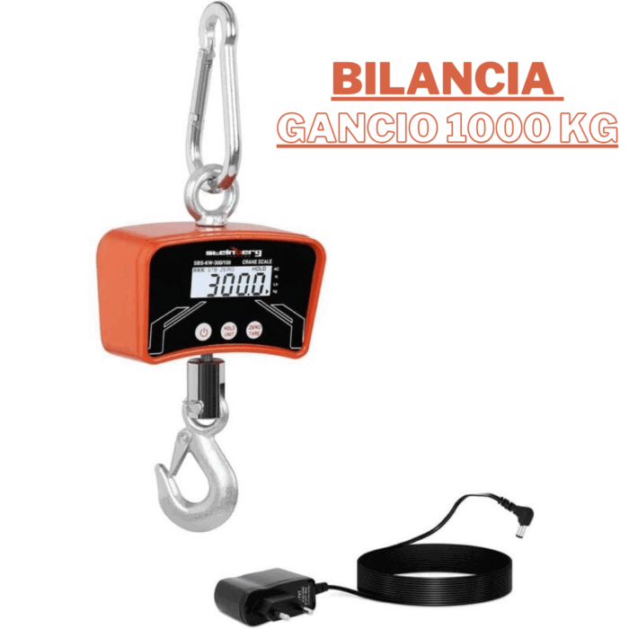Bilancia Industriale 1000 kg | Elettronica, Display LED, Gancio per Gru