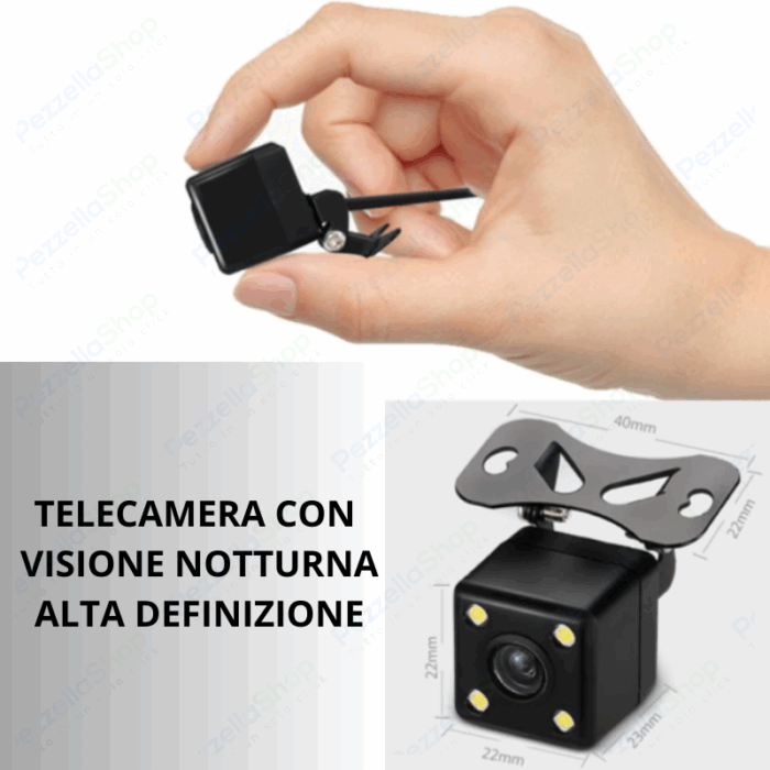 Retrocamera Telecamera Posteriore Infrarossi per Automobile Impermeabile IP67 Visuale 170°