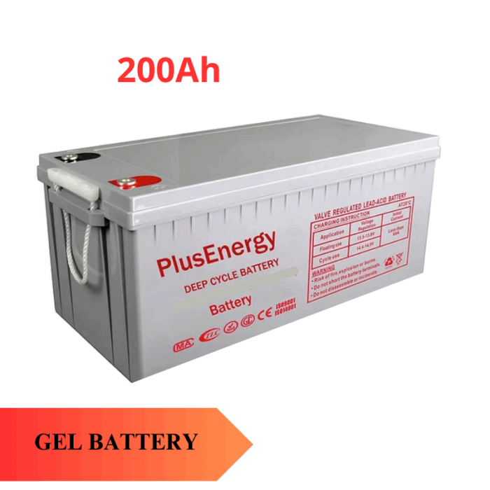 Batteria GEL 200Ah 12V per Accumulo Fotovoltaico | Ideale per Camper, Caravan, Baita