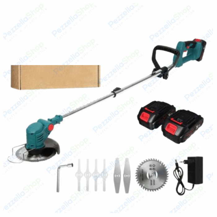 Decespugliatore Tosaerba 1200w Due Batterie 88V Tagliabordi Elettrico