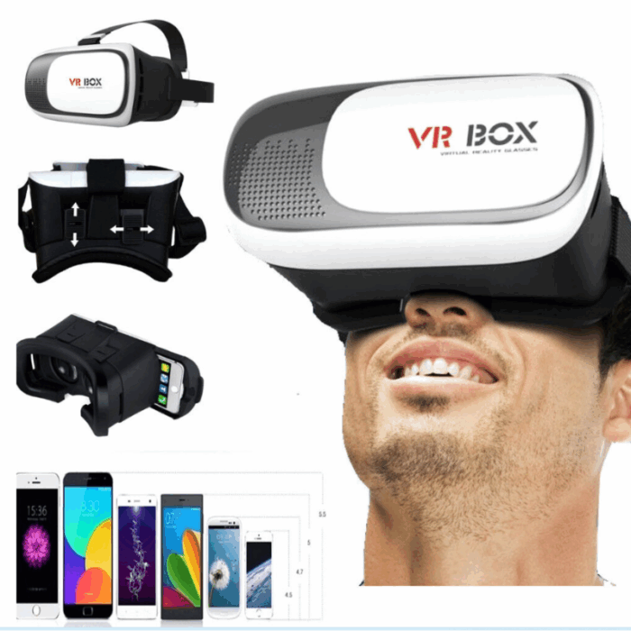 Visore 3D VR BOX Occhiali per Realtà Virtuale per Android e IOS Video da Cellulare