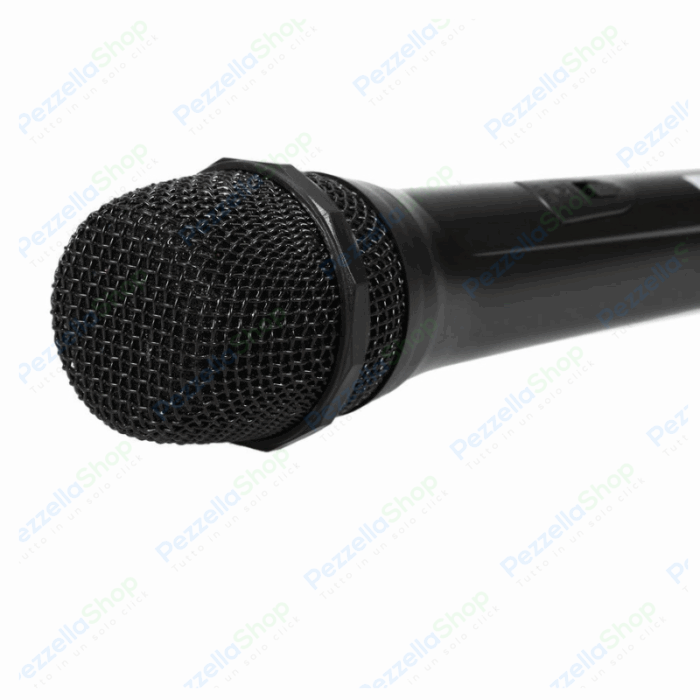 Microfono 2 in 1 - Senza Fili Wireless o con Filo, Ricevitore USB Professionale