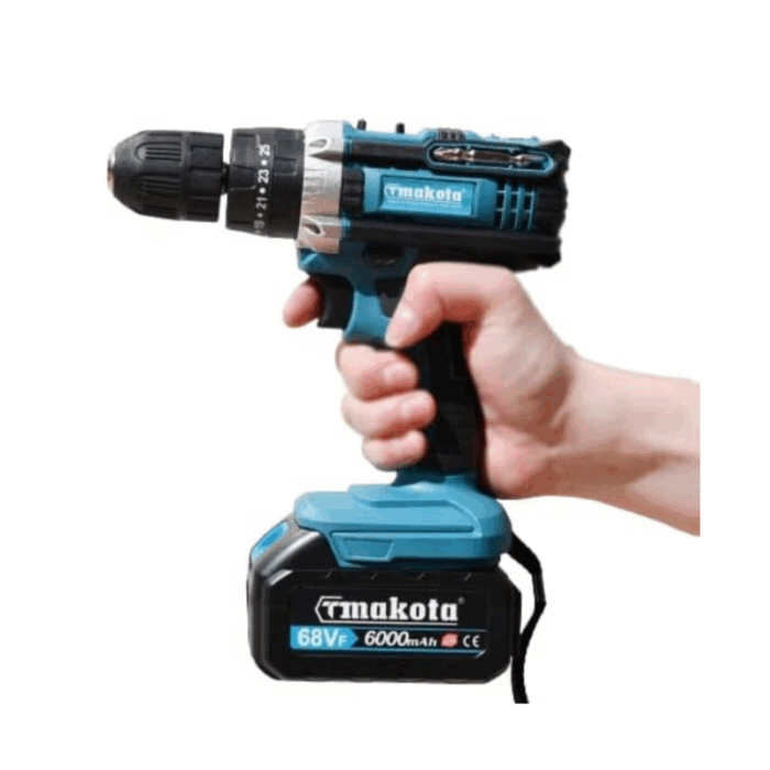 Kit 5 in 1 Doppia Batteria 88V con Trapano, Avvitatore ad Impulsi, Smeragliatrice Angolare, Martello Tassellatore, Torcia con Valigetta
