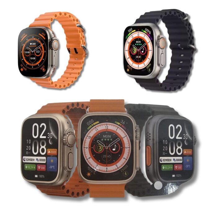 Big 2.0 Smartwatch Ultra 7 in 1 con Cinturini Colorati | Bluetooth Fitness Radio Android IOS, Caricatore