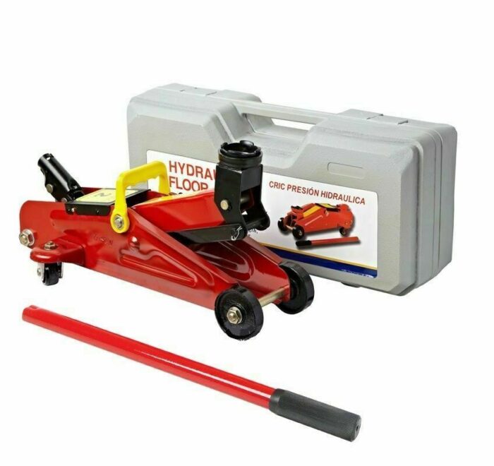 Crick Idraulico a Carrello 2 Tonnellate – Sollevatore Auto Professionale Robusto e Compatto