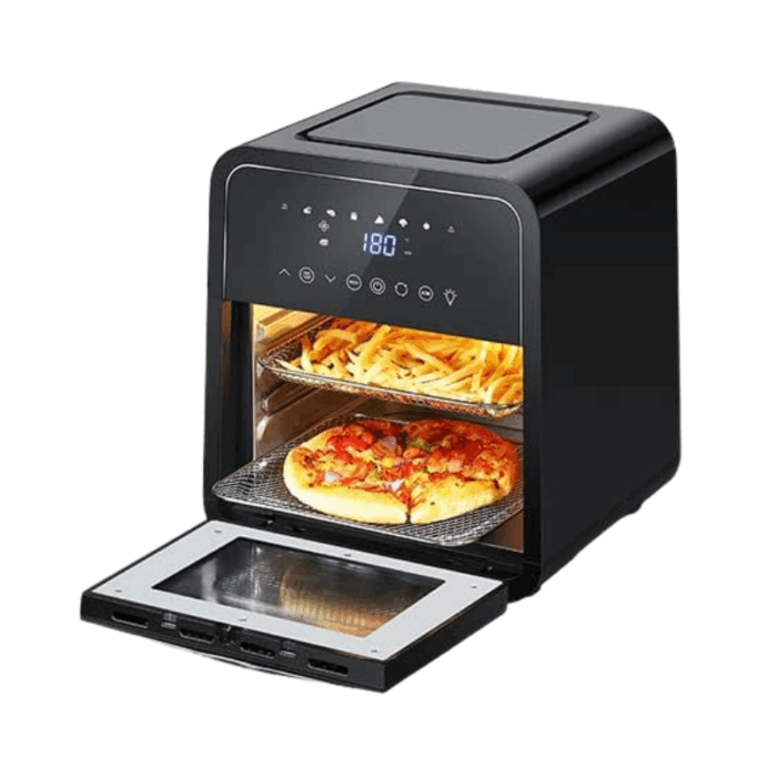 Friggitrice ad Aria 20 Litri 2000W Sistema Aria Rotante Display Touch Senza Olio