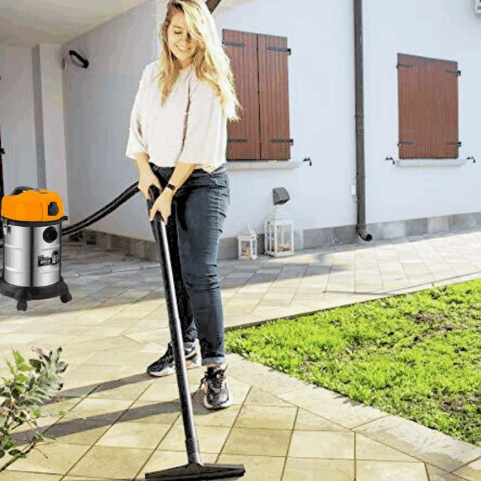 Bidone Aspirapolvere Aspiracenere 1200W Serbatoio 30 Litri Cavo 3m per Solidi e Liquidi