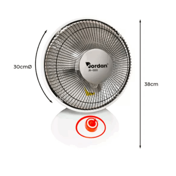 Stufa a Parabola a Carbonio da Appoggio 600W Basso Consumo 220V per Scrivanie, Pavimento, Mobili