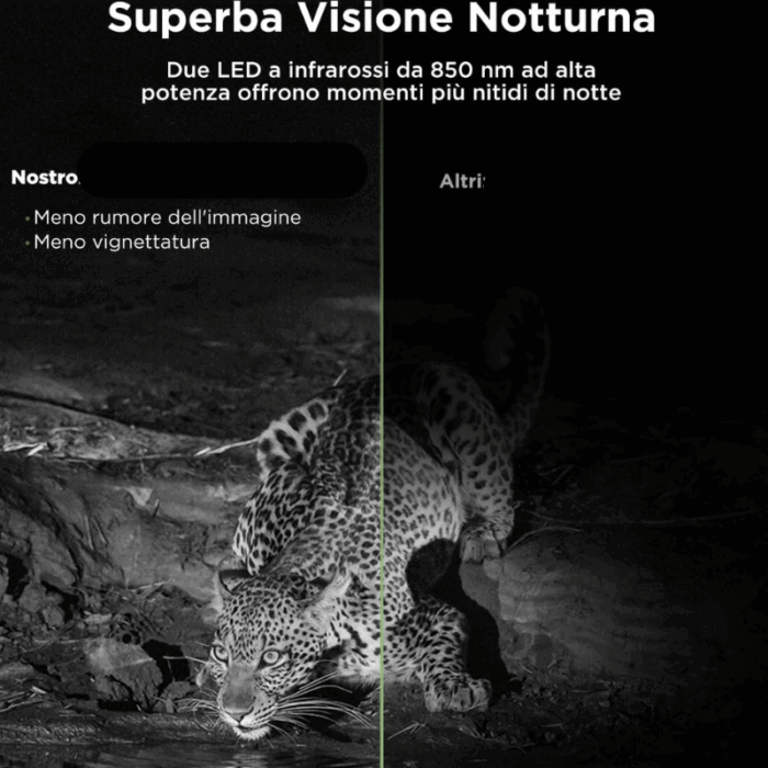 Fototrappola 4G Ricarica Solare Visione Notturna IP66 HD Monitoraggio Raccolti, Studio Fauna