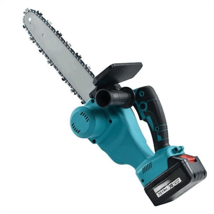 Kit 2 Motoseghe 8" con Oliatore + 4" Doppia Batteria 72V, Caricabatterie e Valigetta