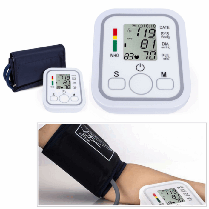 Misuratore Elettrico di Pressione da Braccio | Monitoraggio Digitale su Polso con Display LCD