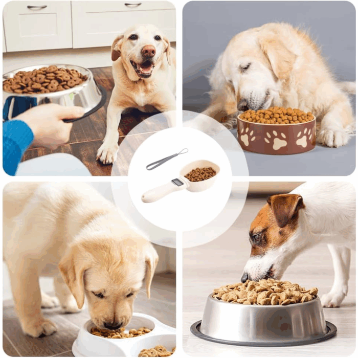 Misurino Crocchette per Cani con Display LCD | Paletta e Bilancia per Alimenti Precisa e Facile da Usare