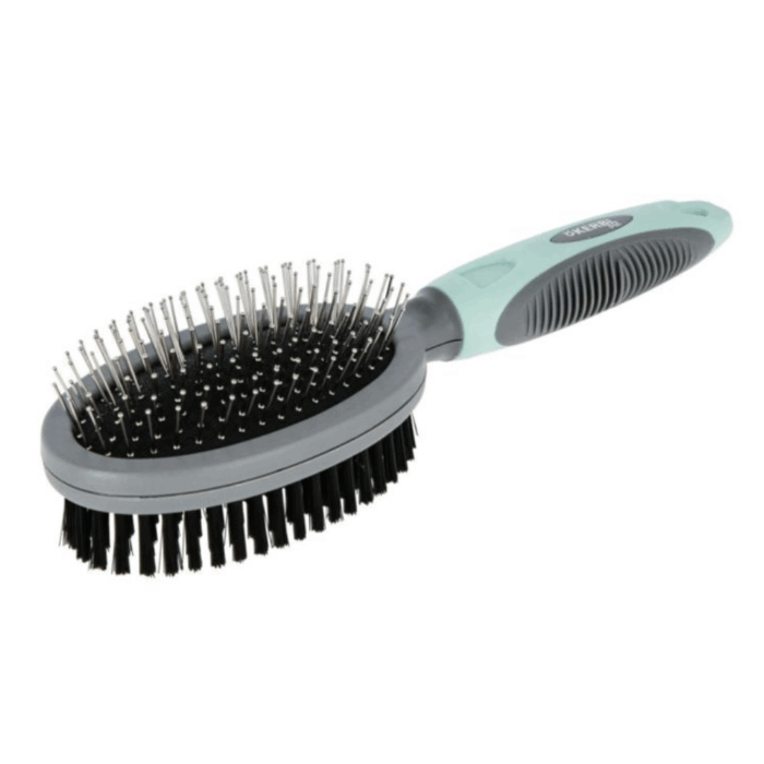 Spazzola Doppia 2 in 1 Pettine per Pelo Animali Domestici con Manico Ergonomico