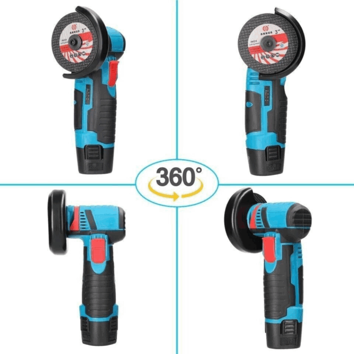 Kit Trapano Avvitatore + Smerigliatrice Flex con 2 Batterie 48V 2AH 4 Dischi 76mm