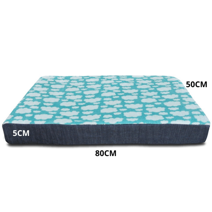 Cuccia Lettino Morbido 80x50cm Rettangolare Taglia Media per Cani e Gatti Materassino Senza Bordi