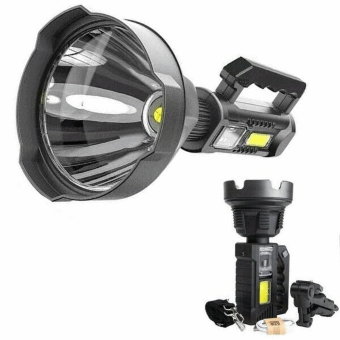 Torcia 150W Luce Bianca Lampada a Raggio Lungo 500m USB con Accessori