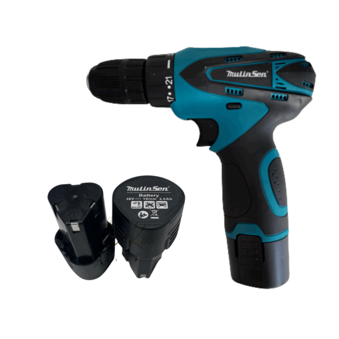 Kit Trapano Avvitatore + Smerigliatrice Flex con 2 Batterie 48V 2AH 4 Dischi 76mm
