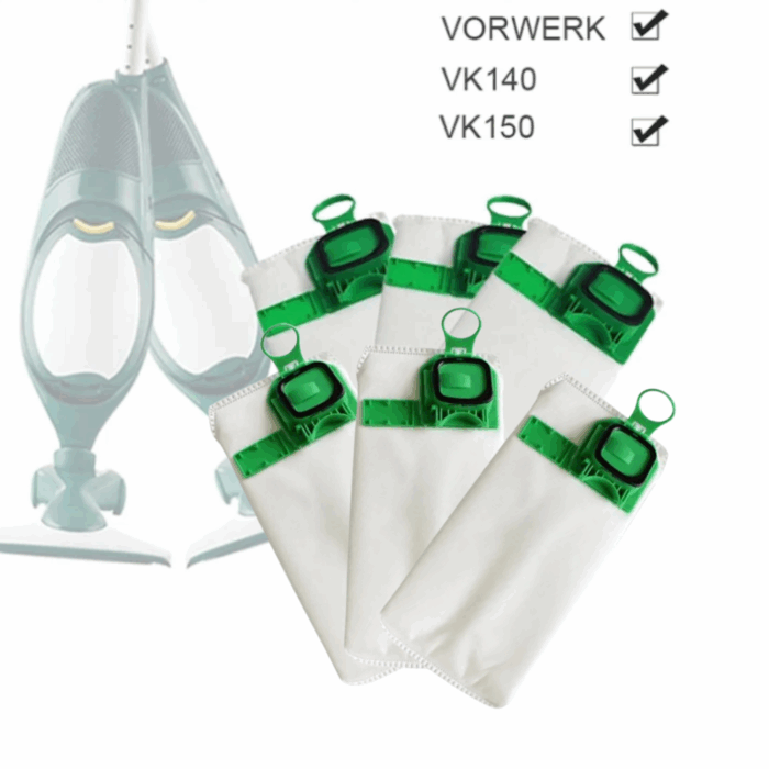 Kit 6 Sacchetti per Aspirapolvere Folletto VK140 - VK150 | Ricambio Compatibile Top Quality
