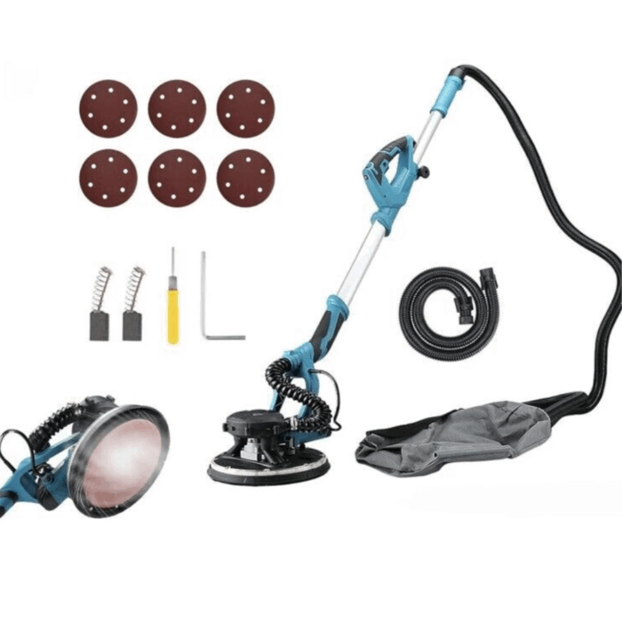 Levigatrice Telescopica per Muri 800W a Giraffa con LED – 5 Velocità e Prestazioni Professionali