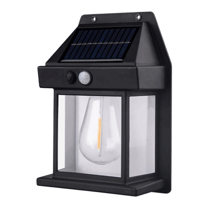 Appliques Ricarica Solare 600LM Lampada a Parete da Esterno, Luce Calda con Sensore di Movimento