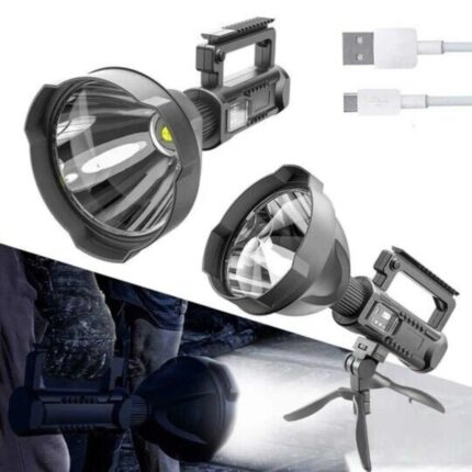 Torcia 150W Luce Bianca Lampada a Raggio Lungo 500m USB con Accessori