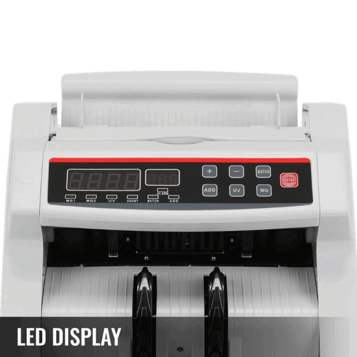 Conta Banconote Professionale Rilevatore Soldi Falsi, Bill Counter Display LED 1000 Banconote/Minuto