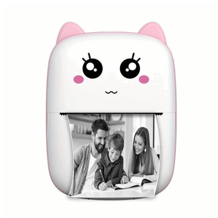 Mini Stampante Termica Wireless Portatile Bluetooth, Stampa Senza Inchiostro, Bianco e Nero