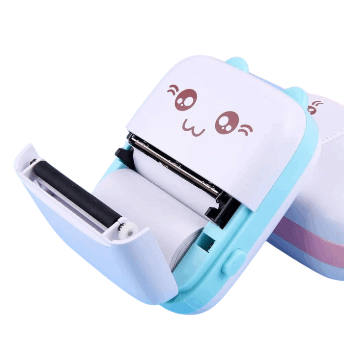 Mini Stampante Termica Wireless Portatile Bluetooth, Stampa Senza Inchiostro, Bianco e Nero