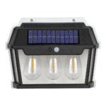 Appliques Solari 3 Lampadine LED Lampada da Parete Sensore Crepuscolare e Movimento Luce Calda