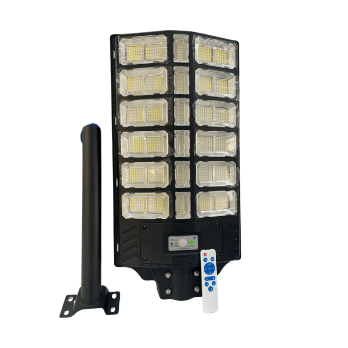 Lampione Solare 2000W Crepuscolare | IP67 Impermeabile, Luce Bianca + Staffa Gratis
