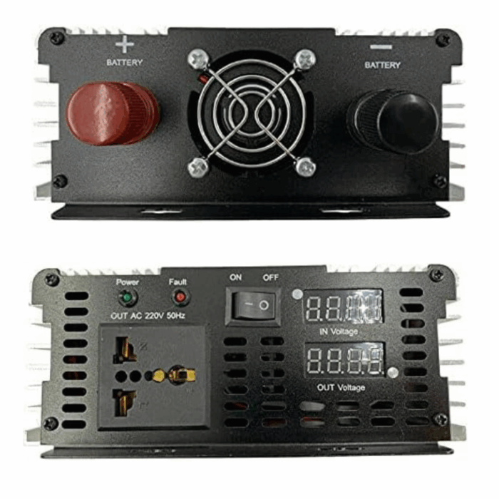 Inverter da 5000W 12V 220V Portatile con Pinze per Impianto Fotovoltaico, Auto, Camper, Barca